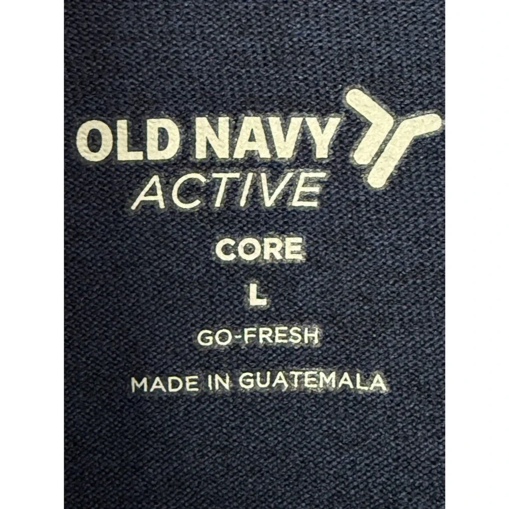Old Navy Active Polo Men Large Blue Go Fresh Shirt Short Sleeve Collared Dark